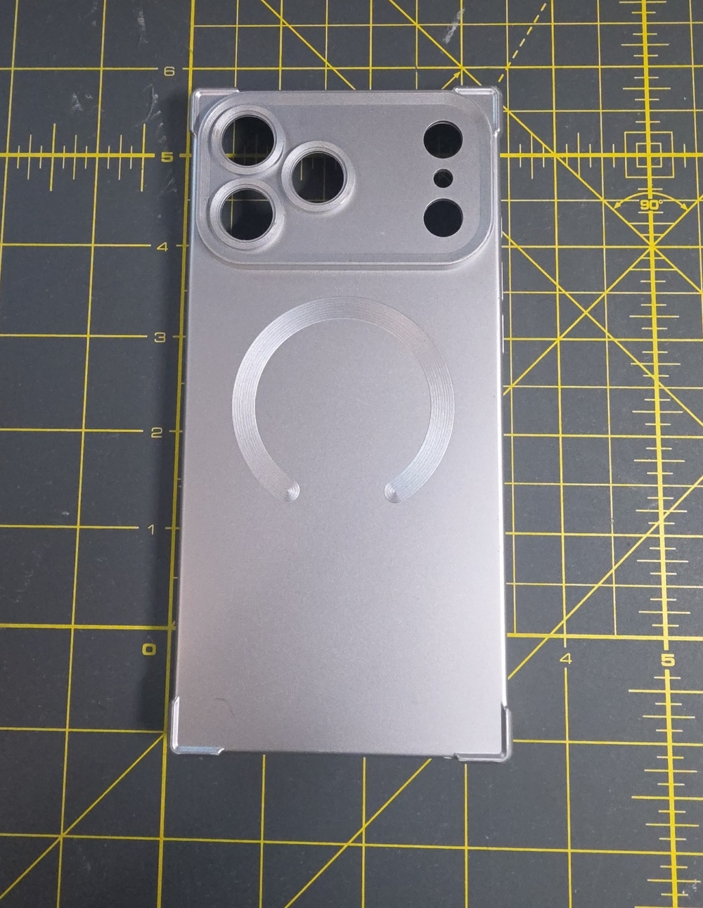 Silver Magnetic-Compatible Smartphone Protective Case